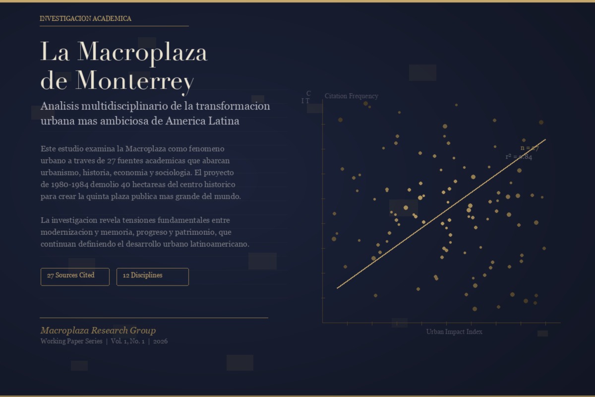 Investigaci&oacute;n acad&eacute;mica sobre la Macroplaza de Monterrey