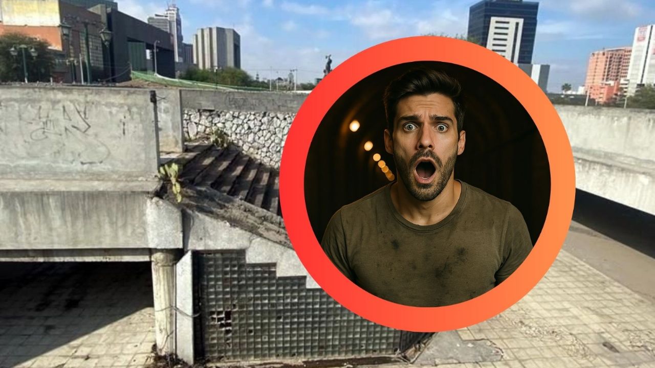 La Gran Plaza subterranea bajo la Macroplaza de Monterrey